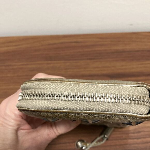 Jimmy Choo Filipa Metallic Star Studded Woman’s Leather Wallet. - Picture 10 of 13